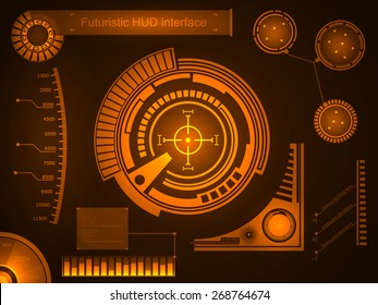 Abstract future, concept vector futuristic blue virtual graphic touch user interface HUD. For web, site, mobile applications isolated on black background, techno, online design, business, gui, ui.