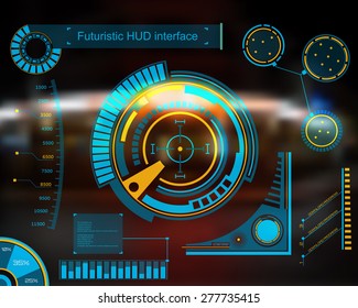 Abstract future, concept vector futuristic blue virtual graphic touch user interface HUD. For Web, site, mobile applications isolated on black background, techno, online design, business, gui, ui.