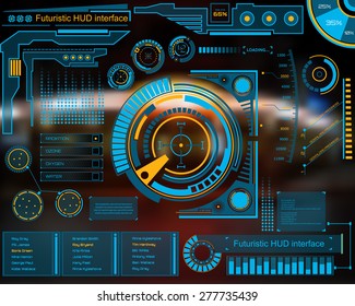 Abstract future, concept vector futuristic blue virtual graphic touch user interface HUD. For web, site, mobile applications isolated on black background, techno, online design, business, gui, ui.