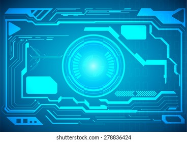 Abstract future, concept vector futuristic blue virtual graphic touch 