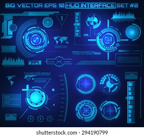 Abstract future, concept vector futuristic blue virtual graphic touch user interface HUD. For web, site, mobile applications isolated on black background, techno, online design, business, gui, ui.