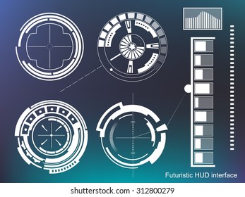 Abstract future, concept vector futuristic blue virtual graphic touch user interface HUD. For web, site, mobile applications isolated on black background, techno, online design, business