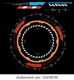 Abstract future, concept vector futuristic blue virtual graphic touch user interface HUD.