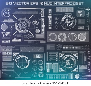 Abstract future, concept vector futuristic blue virtual graphic touch user interface HUD. For web, site, mobile applications isolated on black background, techno, online design, business, gui, ui.
