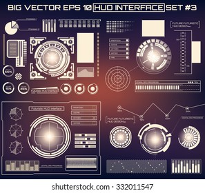 Abstract future, concept vector futuristic blue virtual graphic touch user interface HUD. For web, site, mobile applications isolated on black background, techno, online design, business, gui, ui