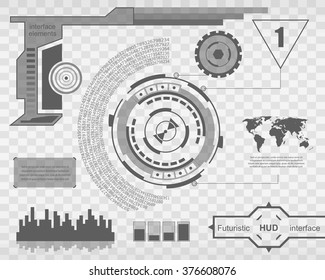 Abstract future, concept vector futuristic blue virtual graphic touch user interface HUD. For web, site, mobile applications isolated on black background, techno, online design, business, gui, ui