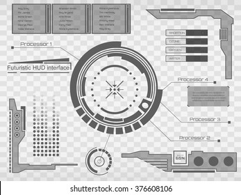 Abstract future, concept vector futuristic blue virtual graphic touch user interface HUD. For web, site, mobile applications isolated on black background, techno, online design, business, gui, ui