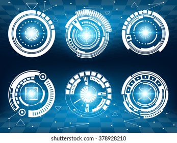 Abstract future, concept vector futuristic blue virtual graphic touch user interface HUD. For web, site, mobile applications isolated background, techno, online design, business, gui, ui