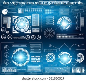 Abstract future, concept vector futuristic blue virtual graphic touch user interface HUD. For web, site, mobile applications isolated on black background, techno, online design, business, gui, ui