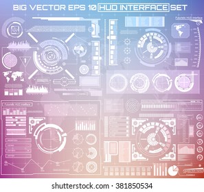 Abstract future, concept vector futuristic blue virtual graphic touch user interface HUD. For web, site, mobile applications isolated on black background, techno, online design, business, gui, ui