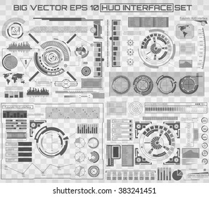 Abstract future, concept vector futuristic blue virtual graphic touch user interface HUD. For web, site, mobile applications isolated on black background, techno, online design, business, gui, ui