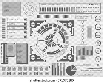 Abstract future, concept vector futuristic blue virtual graphic touch user interface HUD. For web, site, mobile applications isolated on black background, techno, online design, business, gui, ui