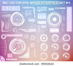 Abstract future, concept vector futuristic blue virtual graphic touch user interface HUD. For web, site, mobile applications isolated on black background, techno, online design, business, gui, ui