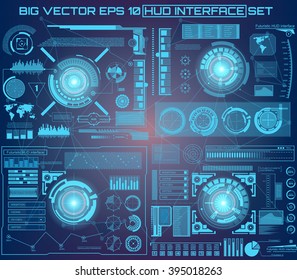 Abstract Future, Concept Vector Futuristic Blue Virtual Graphic Touch User Interface HUD. For Web, Site, Mobile Applications Isolated On Black Background, Techno, Online Design, Business, Gui, Ui