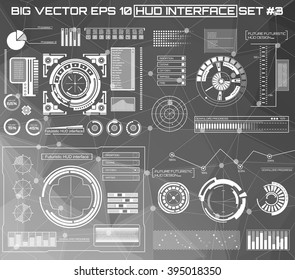 Abstract future, concept vector futuristic blue virtual graphic touch user interface HUD. For web, site, mobile applications isolated on black background, techno, online design, business, gui, ui