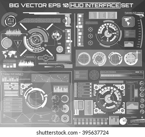 Abstract future, concept vector futuristic blue virtual graphic touch user interface HUD. For web, site, mobile applications isolated on black background, techno, online design, business, gui, ui