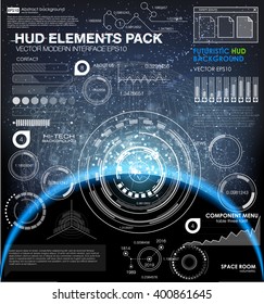 Futuro abstrato, conceito vetor futurista azul virtual toque interface do usuário HUD. Para web, site, aplicativos móveis isolados no fundo preto, techno, design on-line, negócios, gui, ui