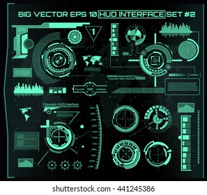 Abstract future, concept vector futuristic blue virtual graphic touch user interface HUD. For web, site, mobile applications isolated on black background, techno, online design, business, gui, ui