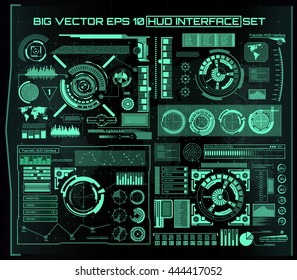 Abstract future, concept vector futuristic blue virtual graphic touch user interface HUD. For web, site, mobile applications isolated on black background, techno, online design, business, gui, ui.