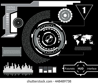 Abstract future, concept vector futuristic touch user interface HUD. For web virtual graphic, mobile applications isolated on background, techno, online design, business, gui, ui, kit.