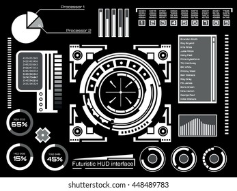 Abstract future, concept vector futuristic touch user interface HUD. For web virtual graphic, mobile applications isolated on background, techno, online design, business, gui, ui, kit.