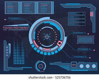Abstract future, concept vector futuristic blue virtual graphic touch user interface HUD. For web, site, mobile applications isolated on background, techno, online design, business, gui, ui, kit, hud.