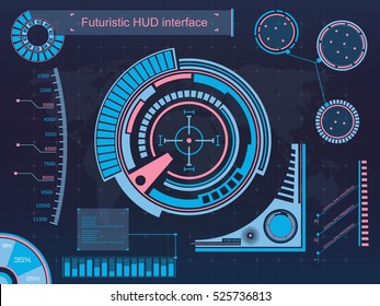 Abstract future, concept vector futuristic blue virtual graphic touch user interface HUD. For web, site, mobile applications isolated on background, techno, online design, business, gui, ui, kit, hud.