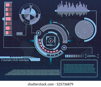 Abstract future, concept vector futuristic blue virtual graphic touch user interface HUD. For web, site, mobile applications isolated on background, techno, online design, business, gui, ui, kit, hud.