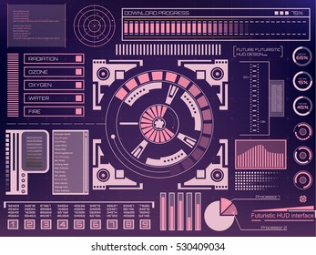 Abstract future, concept vector futuristic blue virtual graphic touch user interface HUD. For web, site, mobile applications isolated on background, techno, online design, business, gui, ui, kit, hud.