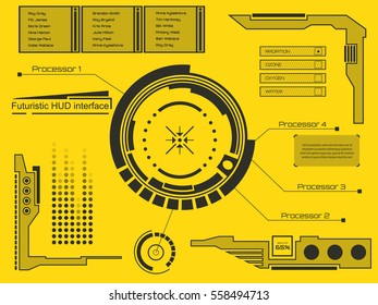 Abstract future, concept vector futuristic blue virtual graphic touch user interface HUD. For web, site, mobile applications isolated on background, techno, online design, business, gui, ui, kit, hud.