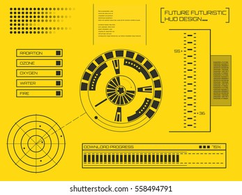 Abstract future, concept vector futuristic blue virtual graphic touch user interface HUD. For web, site, mobile applications isolated on background, techno, online design, business, gui, ui, kit, hud.
