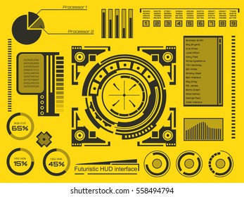 Abstract future, concept vector futuristic blue virtual graphic touch user interface HUD. For web, site, mobile applications isolated on background, techno, online design, business, gui, ui, kit, hud.