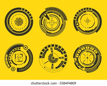 Abstract future, concept vector futuristic blue virtual graphic touch user interface HUD. For web, site, mobile applications isolated on background, techno, online design, business, gui, ui, kit, hud.