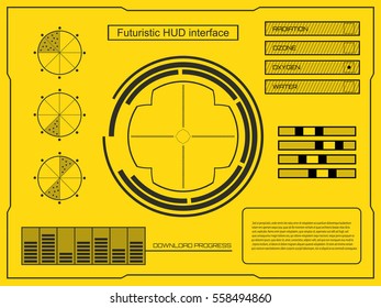 Abstract future, concept vector futuristic blue virtual graphic touch user interface HUD. For web, site, mobile applications isolated on background, techno, online design, business, gui, ui, kit, hud.