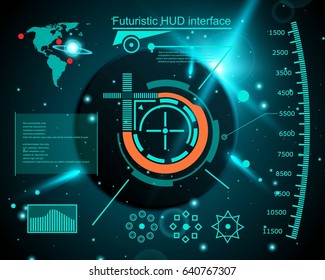 Abstract future, concept vector futuristic blue virtual graphic touch user interface HUD. For web, site, mobile applications isolated on background, techno, online design, business, gui, ui, kit, hud