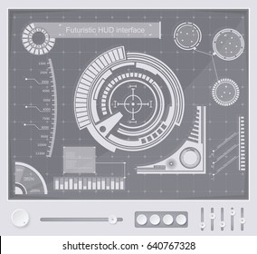 Abstract future, concept vector futuristic blue virtual graphic touch user interface HUD. For web, site, mobile applications isolated on background, techno, online design, business, gui, ui, kit, hud
