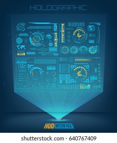 Abstract future, concept vector futuristic blue virtual graphic touch user interface HUD. For web, site, mobile applications isolated on background, techno, online design, business, gui, ui, kit, hud