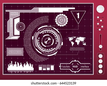 Abstract future, concept vector futuristic blue virtual graphic touch user interface HUD. For web, site, mobile applications isolated on background, techno, online design, business, gui, ui, kit, hud