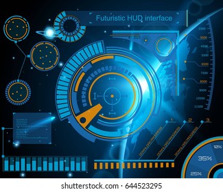 Abstract future, concept vector futuristic blue virtual graphic touch user interface HUD. For web, site, mobile applications isolated on background, techno, online design, business, gui, ui, kit, hud