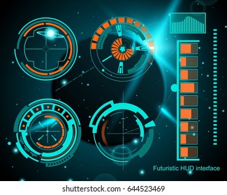 Abstract future, concept vector futuristic blue virtual graphic touch user interface HUD. For web, site, mobile applications isolated on background, techno, online design, business, gui, ui, kit, hud