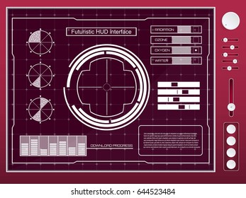 Abstract future, concept vector futuristic blue virtual graphic touch user interface HUD. For web, site, mobile applications isolated on background, techno, online design, business, gui, ui, kit, hud