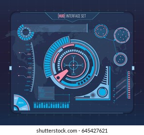 Abstract future, concept vector futuristic blue virtual graphic touch user interface HUD. For web, site, mobile applications isolated on background, techno, online design, business, gui, ui, kit, hud