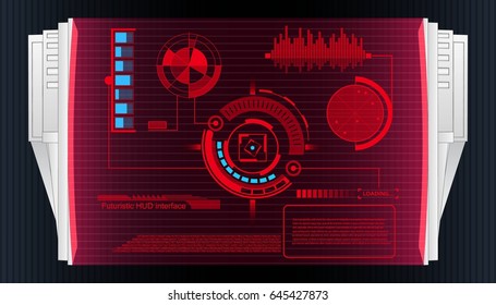 Abstract future, concept vector futuristic blue virtual graphic touch user interface HUD. For web, site, mobile applications isolated on background, techno, online design, business, gui, ui, kit, hud