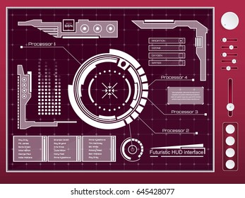 Abstract future, concept vector futuristic blue virtual graphic touch user interface HUD. For web, site, mobile applications isolated on background, techno, online design, business, gui, ui, kit, hud