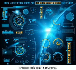 Abstract future, concept vector futuristic blue virtual graphic touch user interface HUD. For web, site, mobile applications isolated on background, techno, online design, business, gui, ui, kit, hud