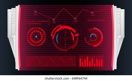 Abstract future, concept vector futuristic blue virtual graphic touch user interface HUD. For web, site, mobile applications isolated on background, techno, online design, business, gui, ui, kit, hud