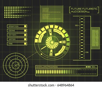Abstract future, concept vector futuristic blue virtual graphic touch user interface HUD. For web, site, mobile applications isolated on background, techno, online design, business, gui, ui, kit, hud
