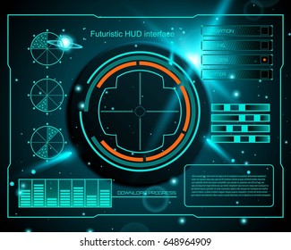 Abstract future, concept vector futuristic blue virtual graphic touch user interface HUD. For web, site, mobile applications isolated on background, techno, online design, business, gui, ui, kit, hud