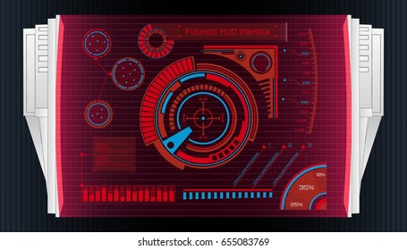Abstract future, concept vector futuristic blue virtual graphic touch user interface HUD. For web, site, mobile applications isolated on background, techno, online design, business, gui, ui, kit, hud