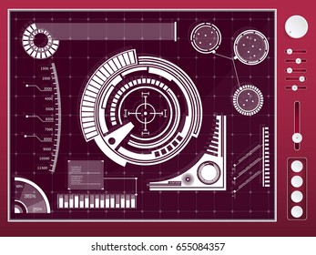 Abstract future, concept vector futuristic blue virtual graphic touch user interface HUD. For web, site, mobile applications isolated on background, techno, online design, business, gui, ui, kit, hud